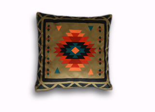 Dekoračný zamatový vankúš Aztec Desert – Dizajnové vankúše, ručne šitý SK